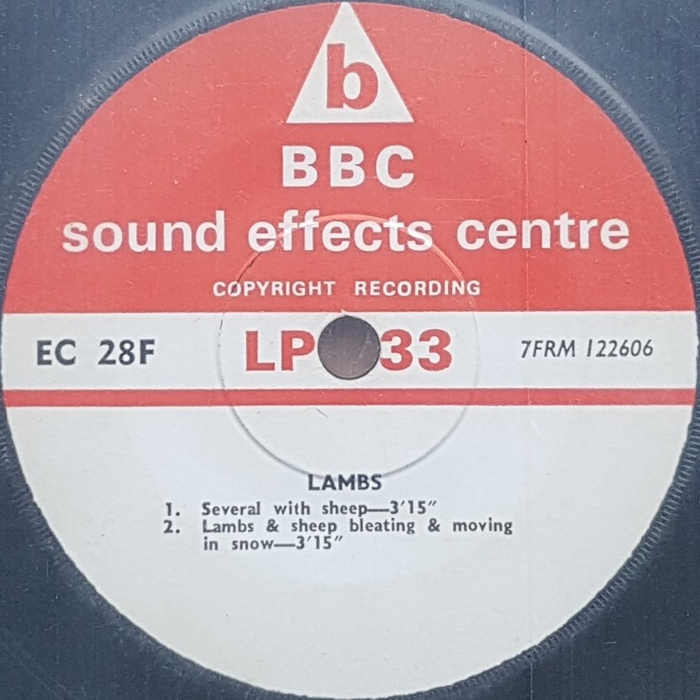 EC 28F Lambs Not registered from the BBC records and Tapes library Label
